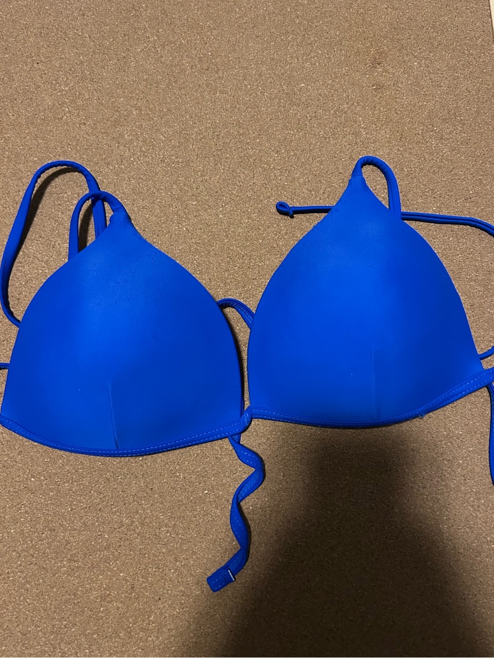 SHEIN Royal Blue Triangle Bikini Top